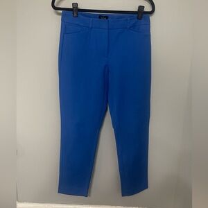 White House Black Market Bright Blue Slim Cropped Pants